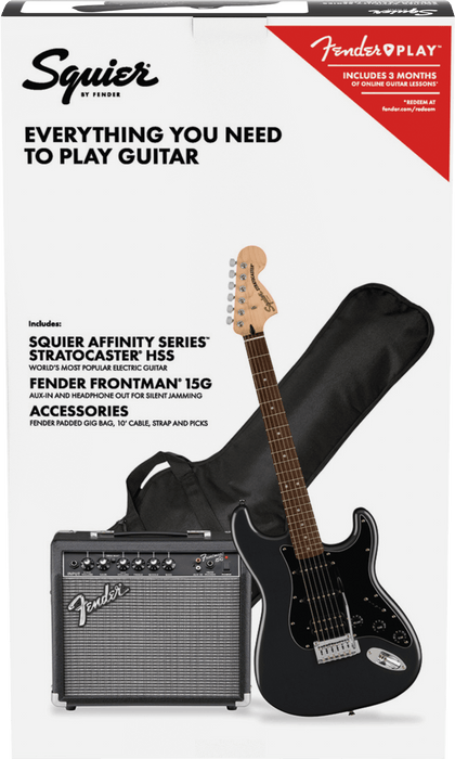 Squier Affinity Series Stratocaster HSS Pack - Charcoal Frost Metallic
