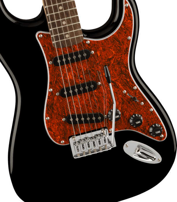 Squier FSR Affinity Strat - Black w. Tortoise Pickguard