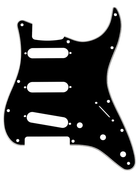 Fender 11-Hole Modern-Style Stratocaster S/S/S Pickguard - Black