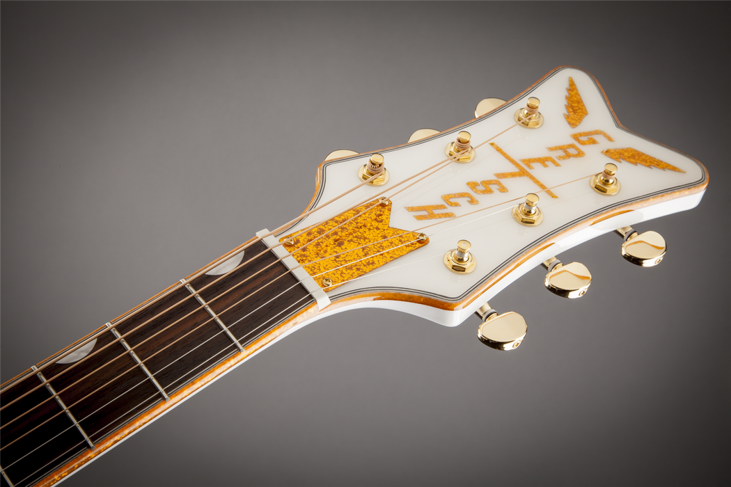 Gretsch G5022CWFE Rancher Falcon Jumbo Cutaway Acoustic-Electric Guitar - White