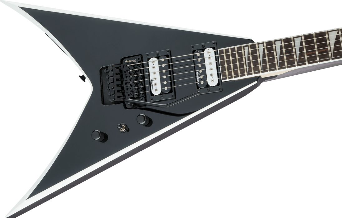 Jackson JS Series King V JS32 - Black with White Bevels