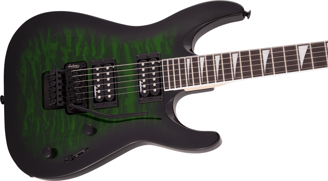 Jackson JS Series Dinky Arch Top JS32Q DKA - Trans Green Burst