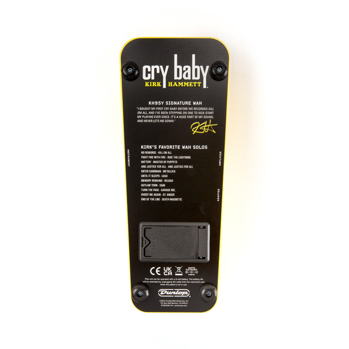 Dunlop Kirk Hammett Signature Cry Baby Wah - Yellow Sparkle