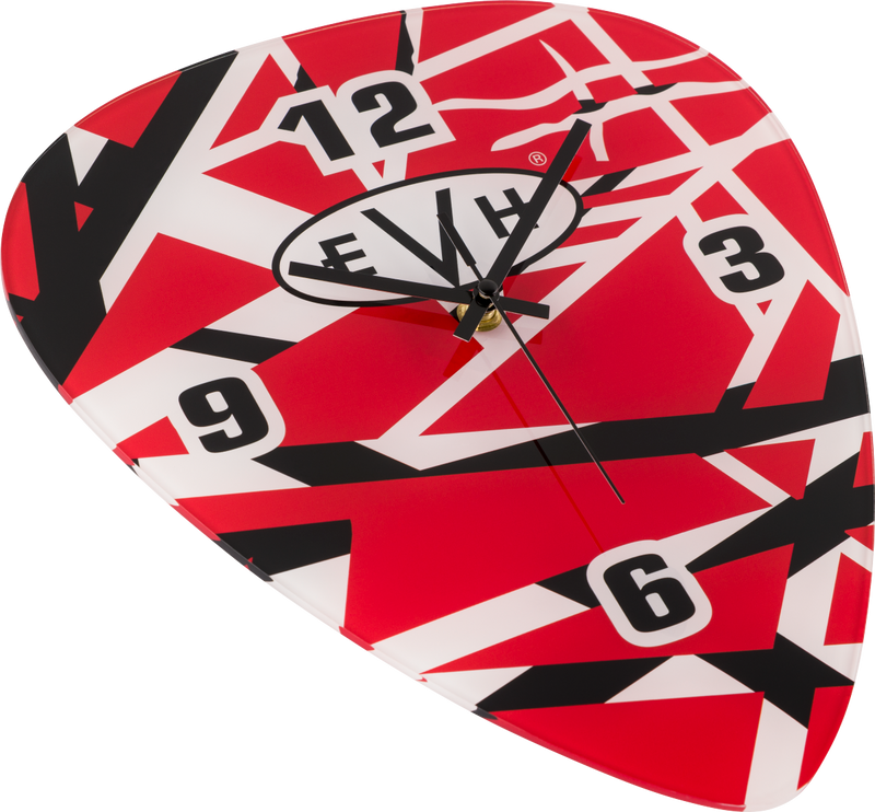 EVH Pick Shape Clock - Red/White/Black