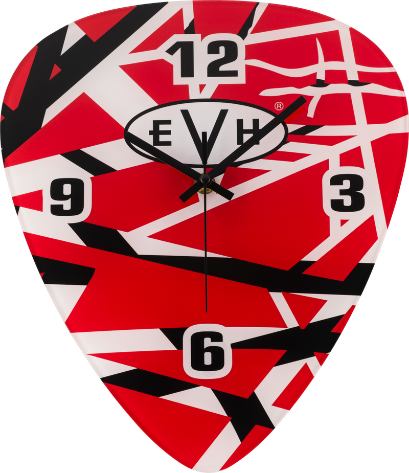 EVH Pick Shape Clock - Red/White/Black
