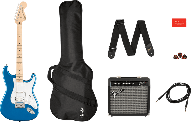 Squier Affinity Series Strat HSS Pack - Lake Placid Blue