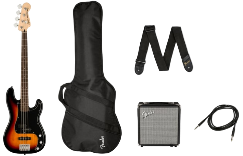 Squier Affinity Series Precision Bass PJ Pack - 3-Color Sunburst