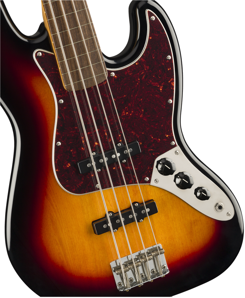 Squier Classic Vibe 60s Fretless Jazz Bass - 3-Tone Sunburst