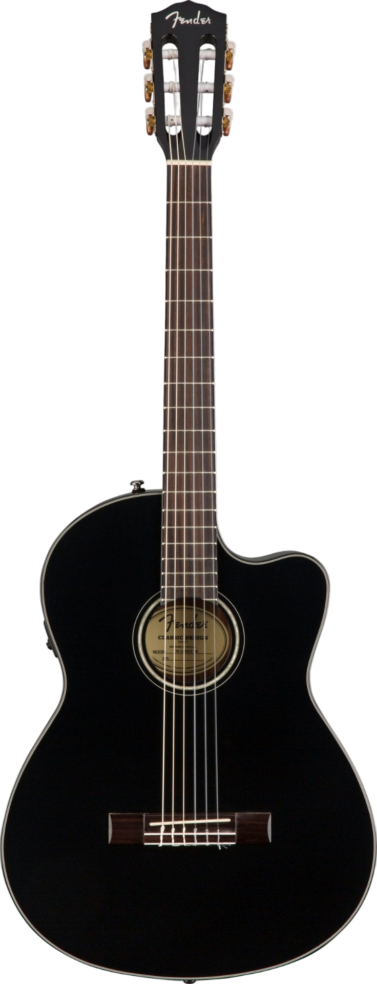 Fender CN-140SCE Nylon (w. case) - Black