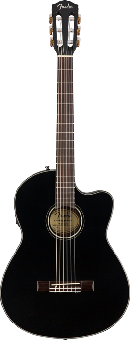 Fender CN-140SCE Nylon (w. case) - Black