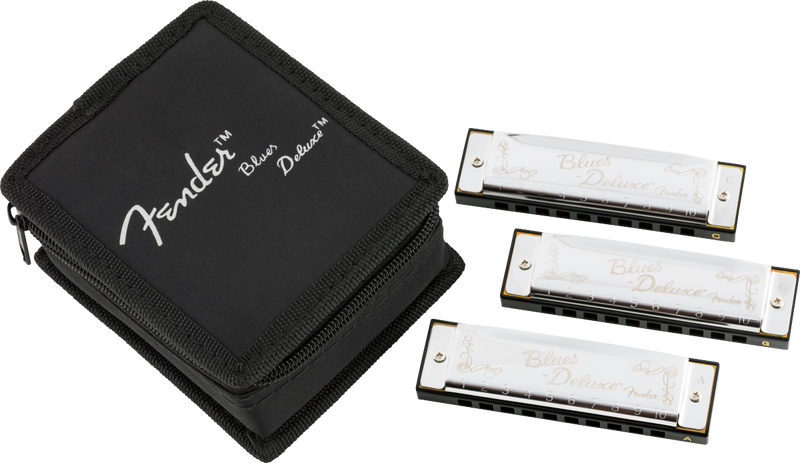 Fender Blues Deluxe Harmonica 3-pack with