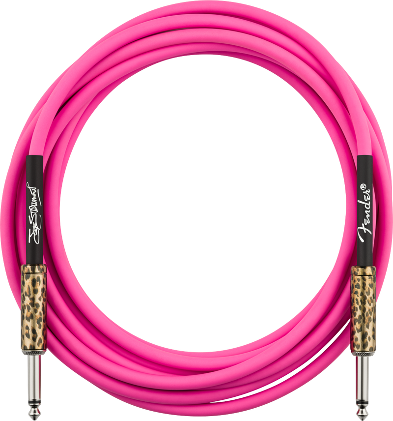 Fender Joe Strummer Instrument Cable - 13 foot - Pink Leopard