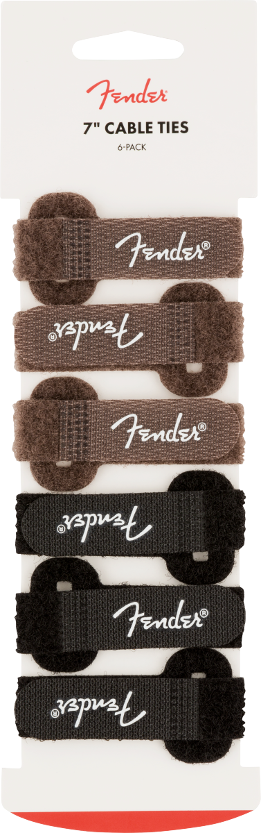 Fender Cable Ties 7 - Black / Brown