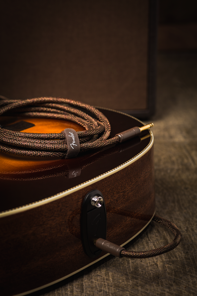 Fender Paramount Acoustic Instrument Cable - 18.6 foot, Brown