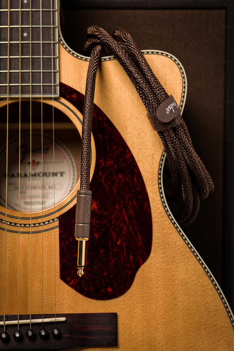 Fender Paramount Acoustic Instrument Cable - 18.6 foot, Brown