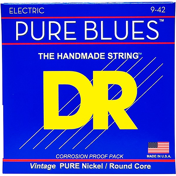 DR Strings Pure Blues Electric Guitar Strings - .009-.042 Light