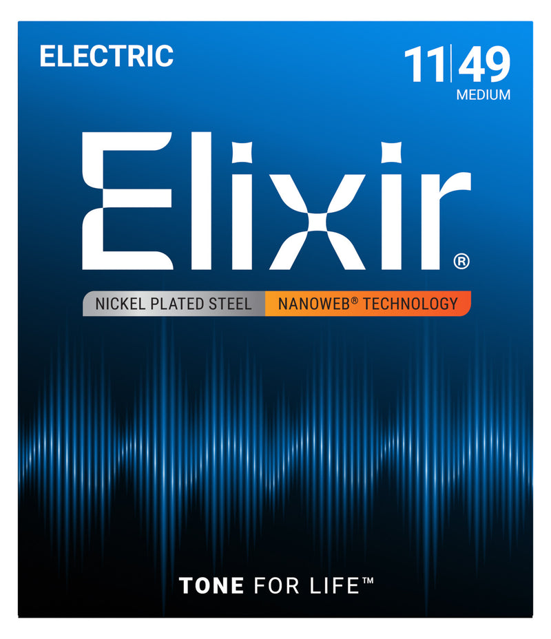 Elixir Nanoweb Electric Guitar Strings - .011-.049
