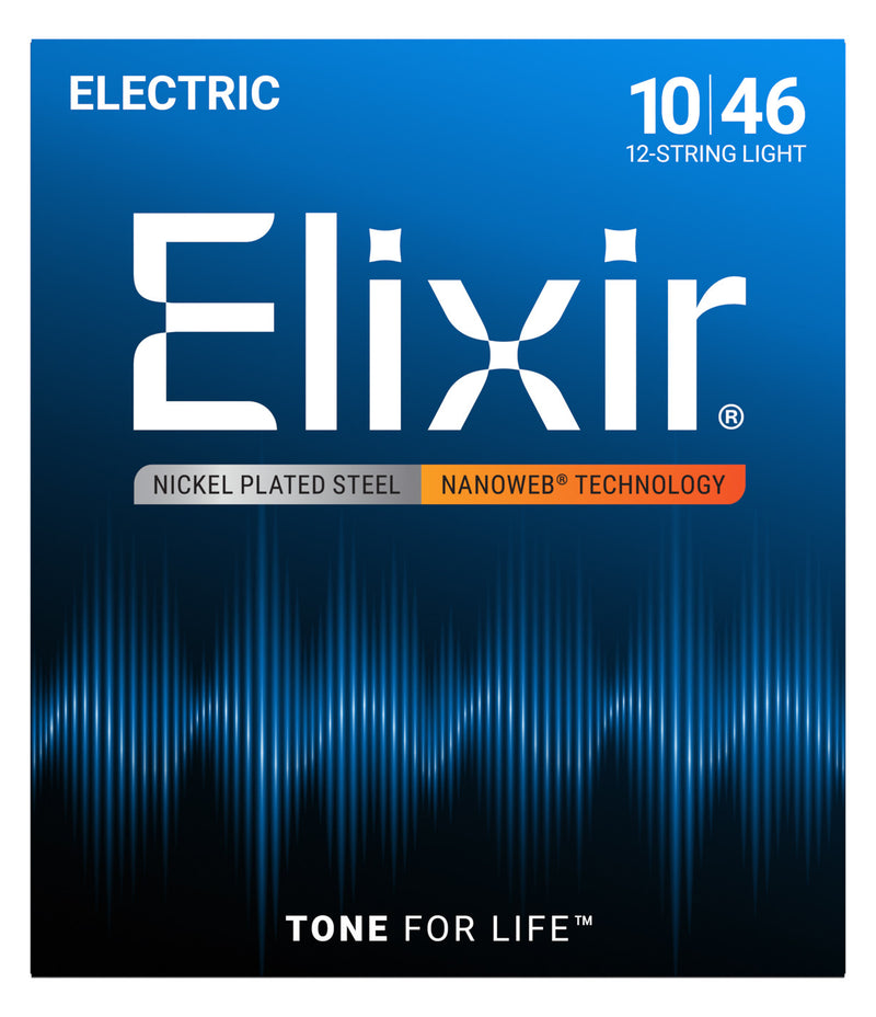 Elixir Nanoweb 12-String Electric Guitar  Strings - .010-.046
