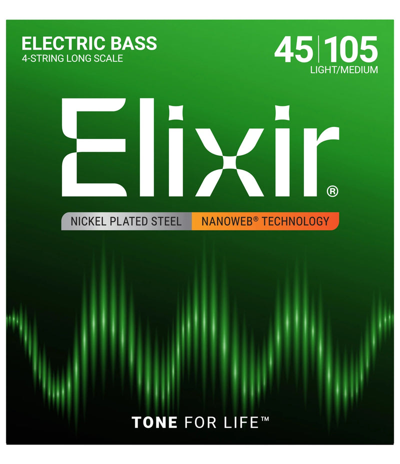 Elixir Nanoweb Electric Bass Strings - .045-.105 [Nickel Plated Steel]