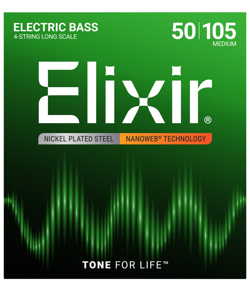 Elixir Nanoweb Electric Bass Strings - .050-.105