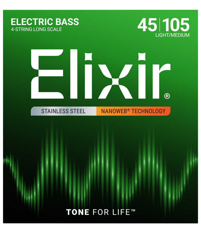 Elixir Nanoweb Electric Bass Strings - .045-.105 [Stainless Steel]