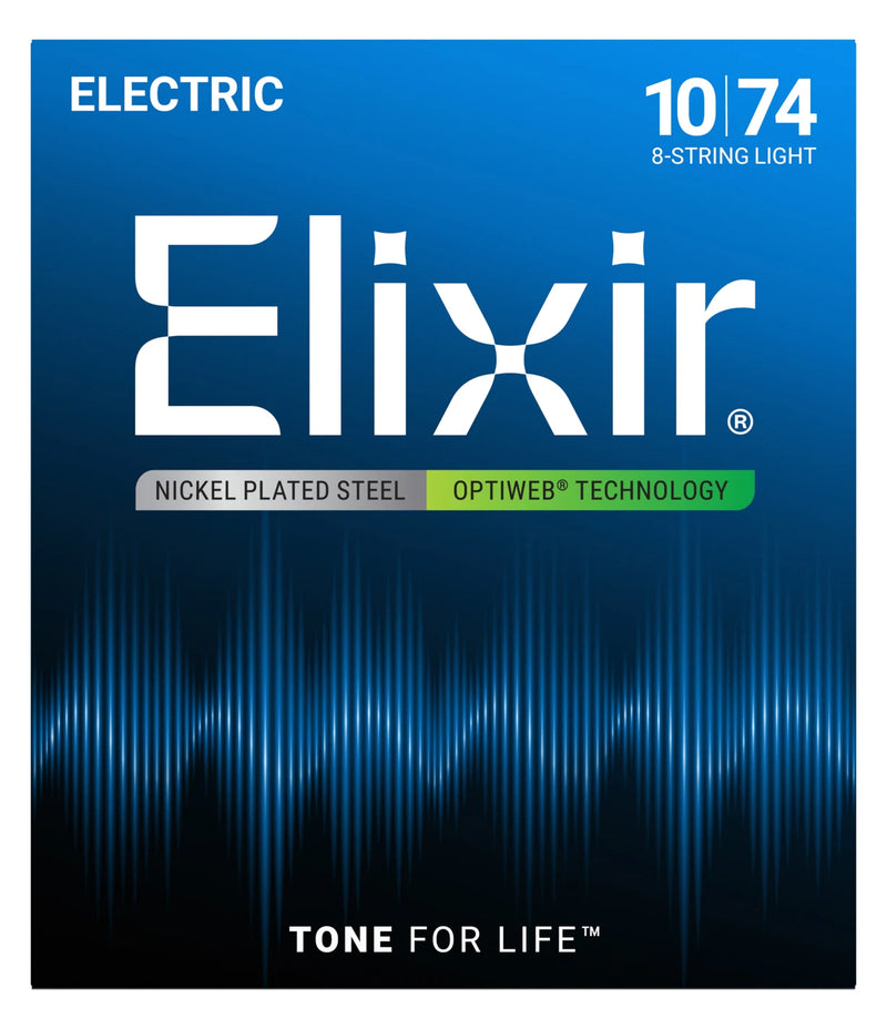 Elixir Optiweb 8-String Electric Guitar Strings - .010-.074