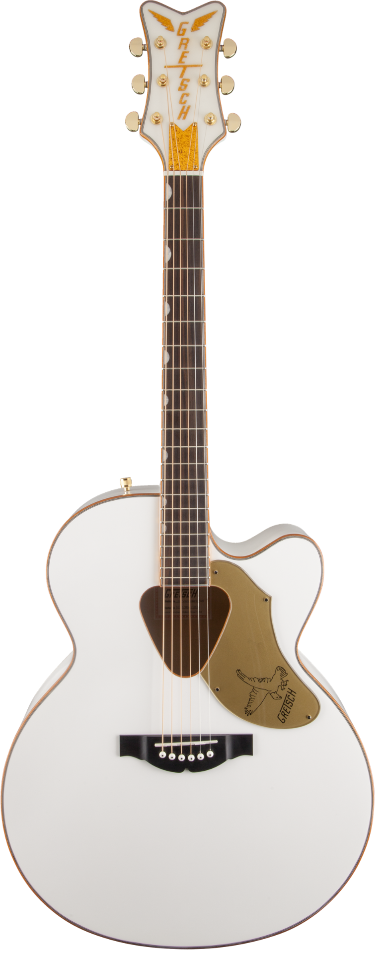 Gretsch G5022CWFE Rancher Falcon Jumbo Cutaway Acoustic-Electric Guitar - White
