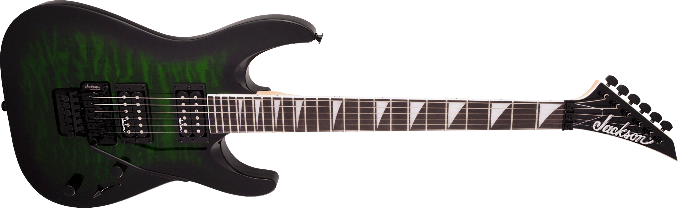 Jackson JS Series Dinky Arch Top JS32Q DKA - Trans Green Burst