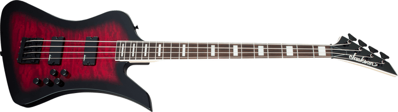 Jackson JS Series Kelly Bird Bass JS3Q - Transparent Red Burst