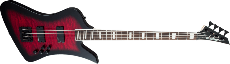 Jackson JS Series Kelly Bird Bass JS3Q - Transparent Red Burst