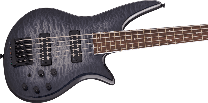 Jackson X Series Spectra Bass SBXQ V - Transparent Black Burst
