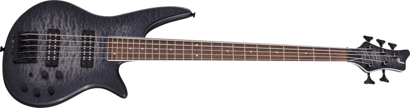 Jackson X Series Spectra Bass SBXQ V - Transparent Black Burst