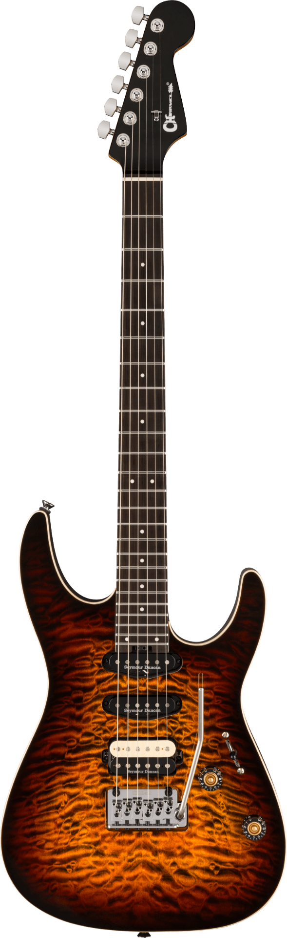Charvel Pro-Mod Plus Dinky DK24 HSS QM - Amber Tiger Eye