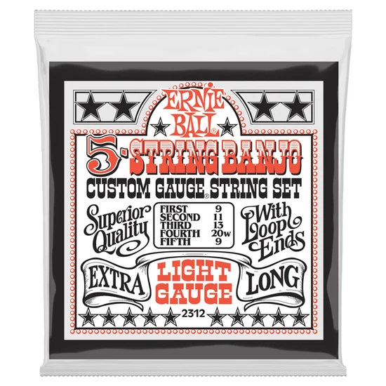 Ernie Ball Strings Banjo 5 Stainless Steel 0.9