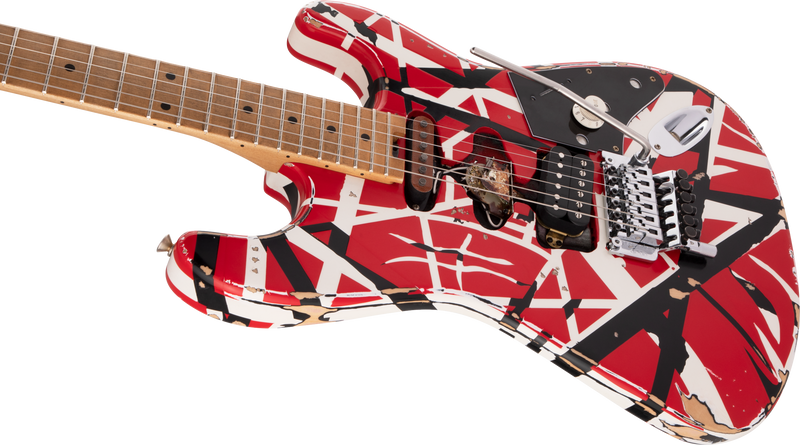 EVH Striped Series Frankenstein Relic - Red / Black / White
