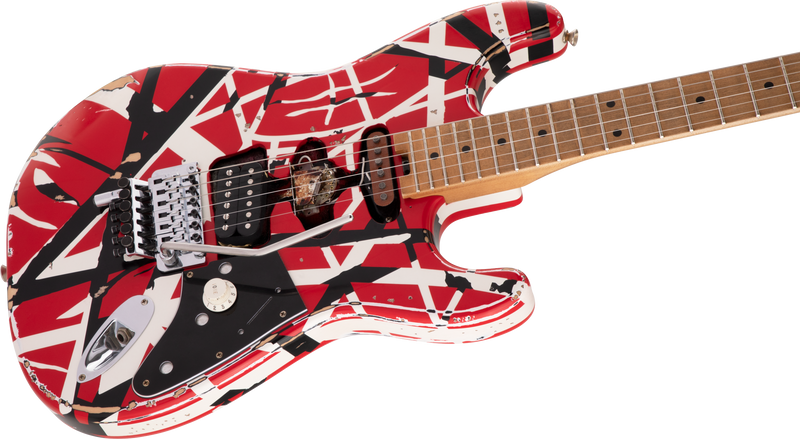 EVH Striped Series Frankenstein Relic - Red / Black / White
