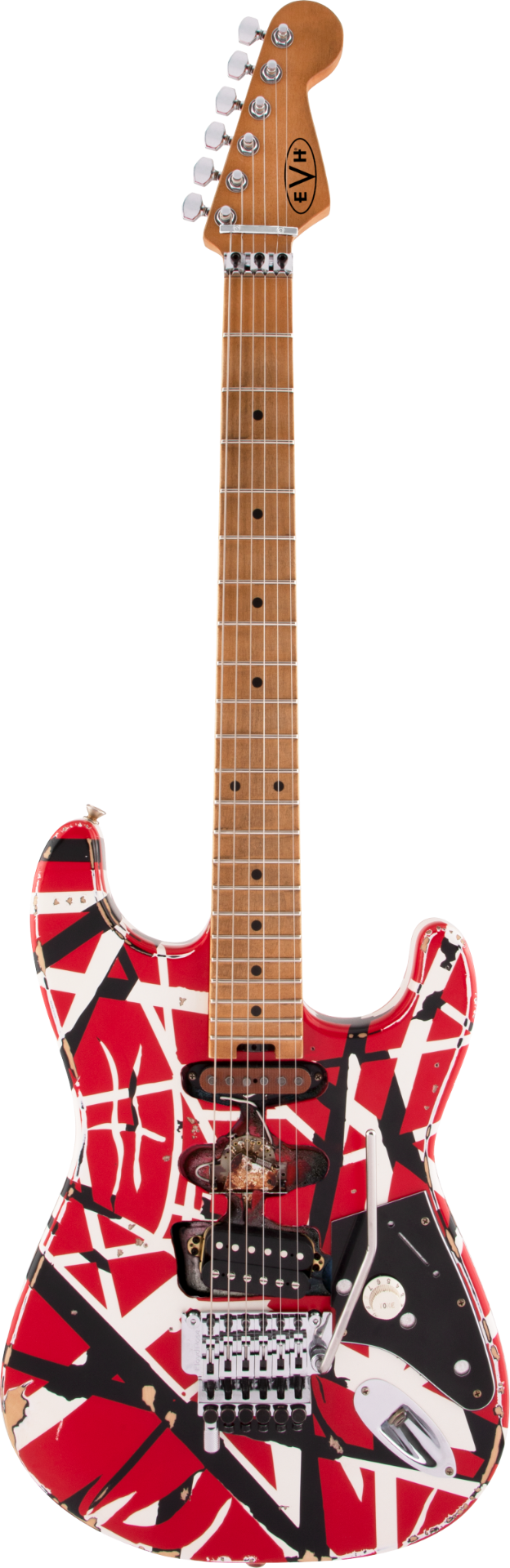 EVH Striped Series Frankenstein Relic - Red / Black / White