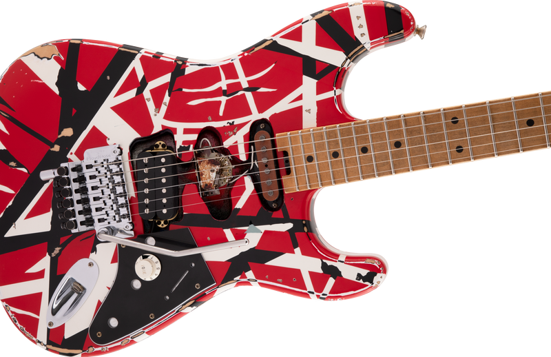 EVH Striped Series Frankenstein Relic - Red / Black / White