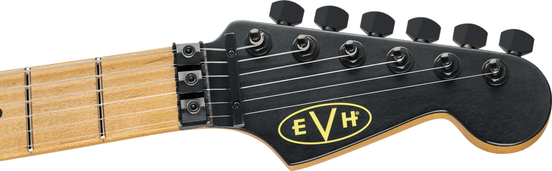 EVH Limited Edition Striped Series Frankenstein Frankie - Black with Yellow Stripes
