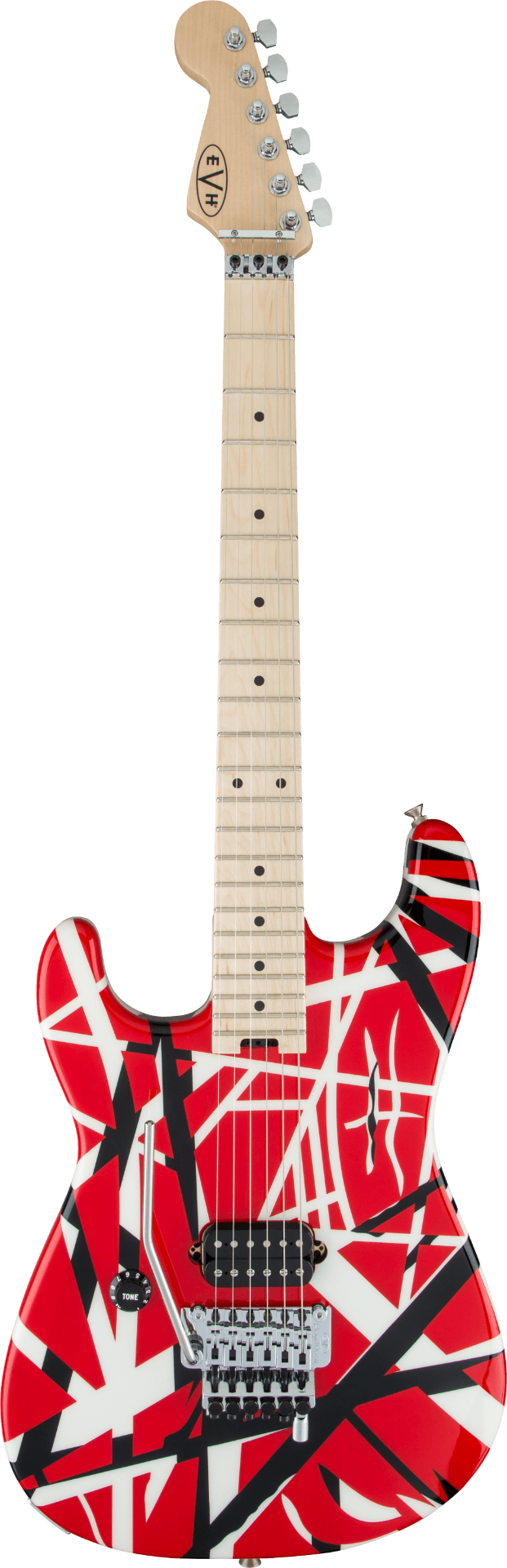 EVH Striped Series Left-Handed - Red w/ Black Stripes