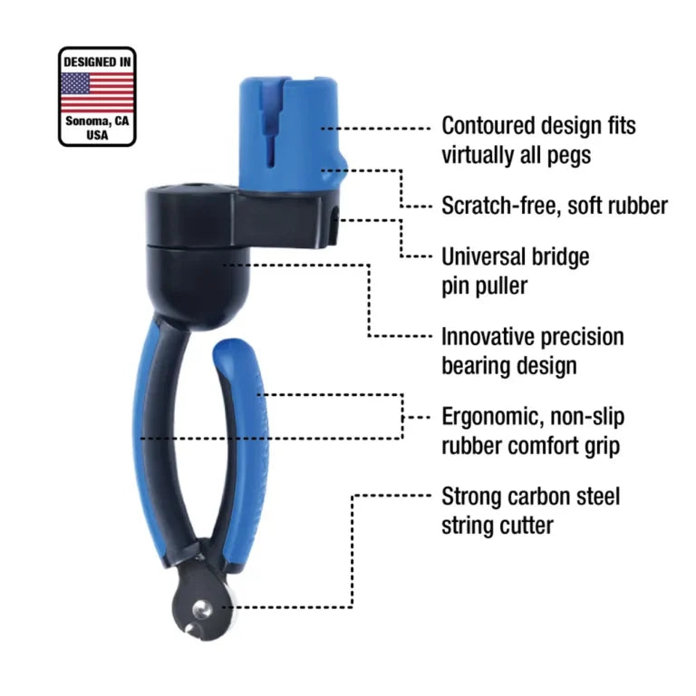 MusicNomad Grip One All-in-one String Winder, Cutter, Puller