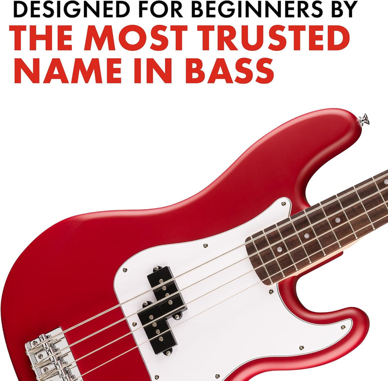 Squier Debut Series Beginner Precision Bass Guitar - Dakota Red