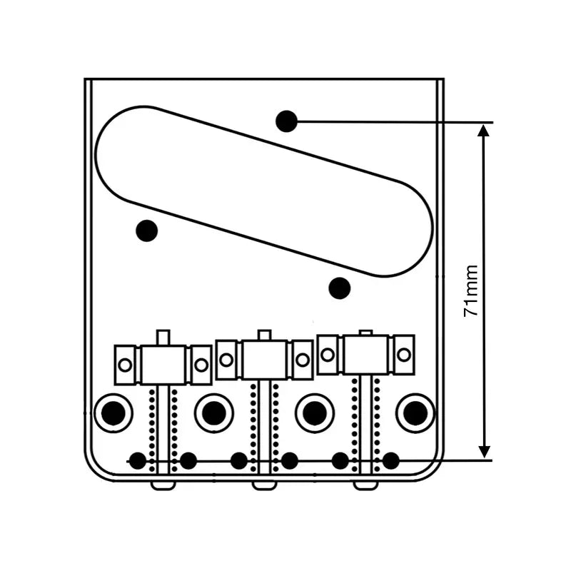 Vega Trem VT2 Classic Tremolo (No Drill) - Without Logo