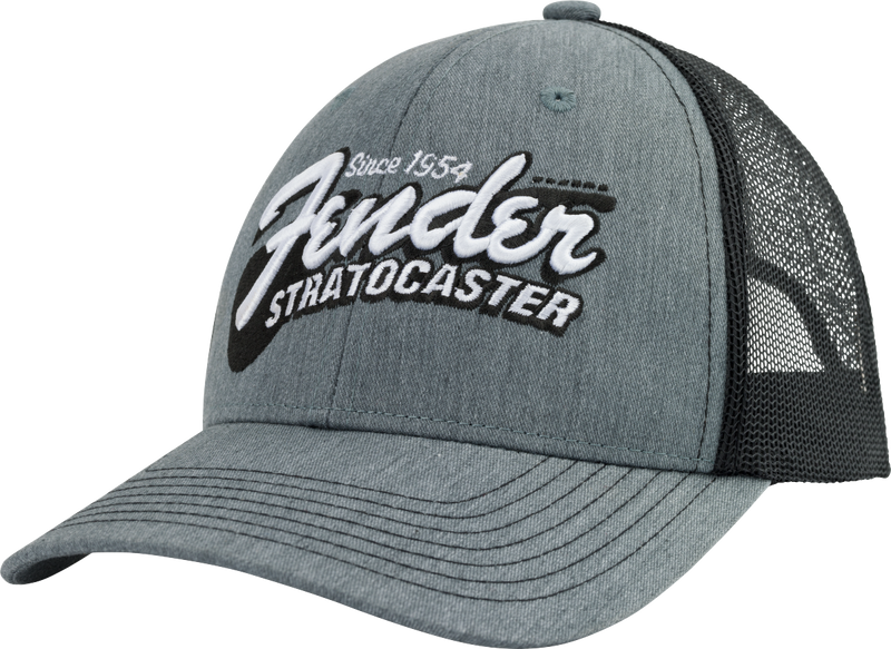 Fender Stratocaster Trucker Hat, Gray/Black