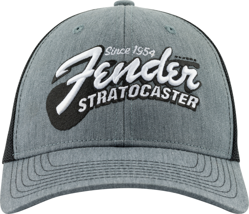 Fender Stratocaster Trucker Hat, Gray/Black