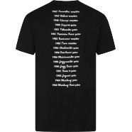Fender Logo Date Back Black Tee - Medium