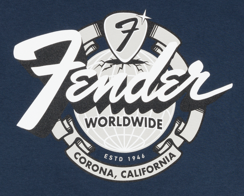 Fender World Wide Vintage Navy Tee - Small