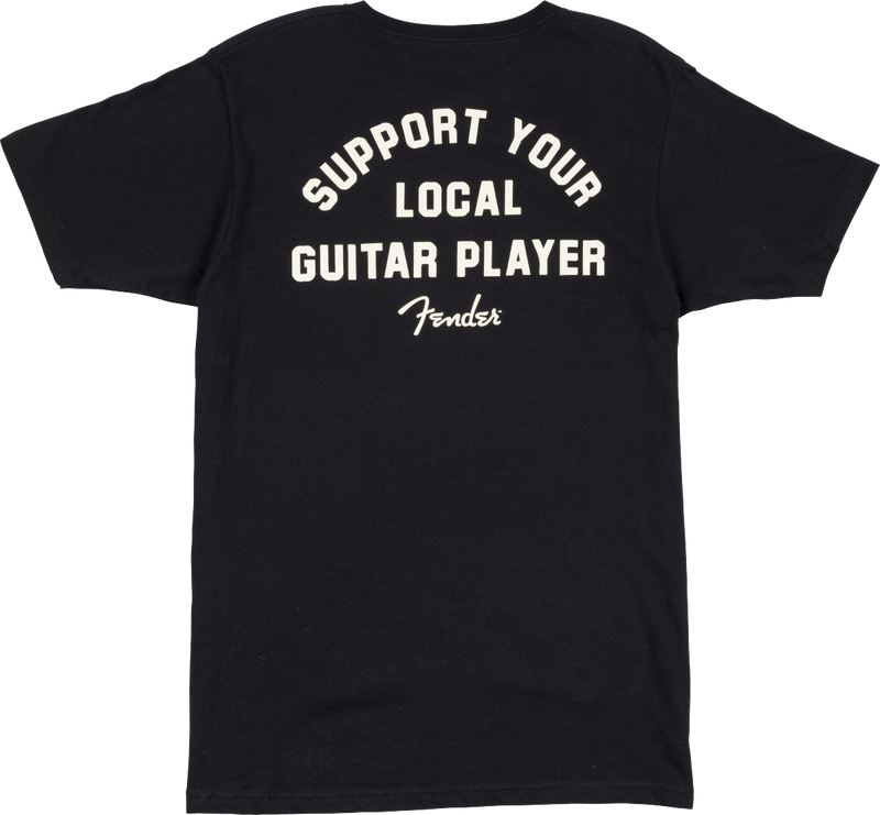 Fender Support Your Local Guitar Player Logo T-shirt - Black, Small