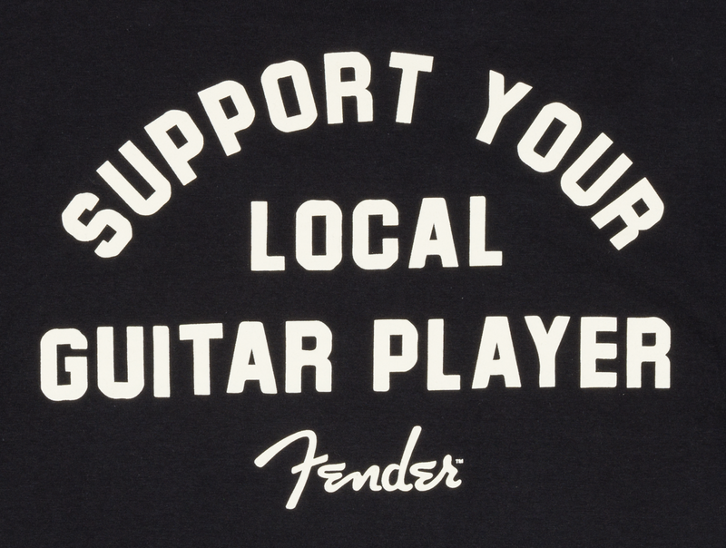 Fender Support Your Local Guitar Player Logo T-shirt - Black, Small