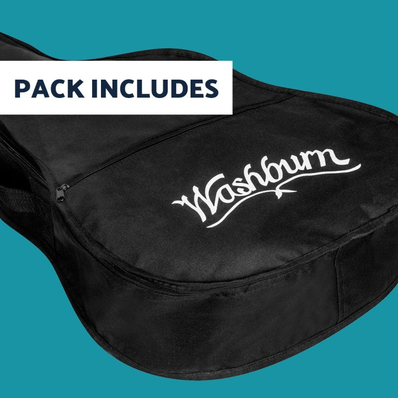 Washburn AD5CEPACK-A Apprentice Dreadnought Acoustic Electric Guitar Pack